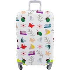 Snails Butterflies Pattern Seamless Luggage Cover (large) by Maspions