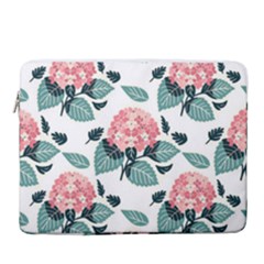 Flowers Hydrangeas 16  Vertical Laptop Sleeve Case With Pocket