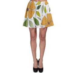 Flower Petal Plant Leaves Skater Skirt by Maspions