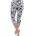 Seamless Pattern With Black White Doodle Dogs Capri Yoga Leggings View4