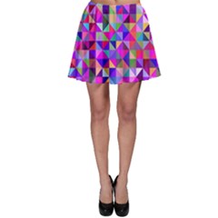 Floor Colorful Triangle Skater Skirt by Maspions