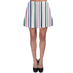 Stripes Pattern Abstract Retro Vintage Skater Skirt by Maspions