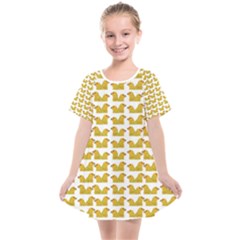 Little Bird Motif Pattern Wb Kids  Smock Dress by dflcprintsclothing