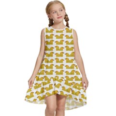 Little Bird Motif Pattern Wb Kids  Frill Swing Dress by dflcprintsclothing