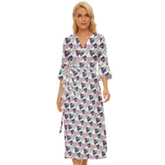 Beautiful Pattern Midsummer Wrap Dress by Sparkle