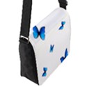 Butterfly-blue-phengaris Flap Closure Messenger Bag (S) View2