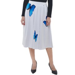 Butterfly-blue-phengaris Classic Velour Midi Skirt  by saad11