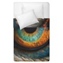 Eye Bird Feathers Vibrant Duvet Cover Double Side (Single Size) View2