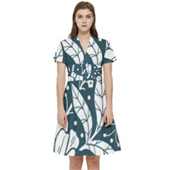 Spring Pattern Short Sleeve Waist Detail Dress by AlexandrouPrints