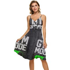 Gym Mode Sleeveless Tie Front Chiffon Dress by Store67