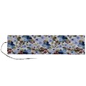 Blue Flowers Roll Up Canvas Pencil Holder (L) View1