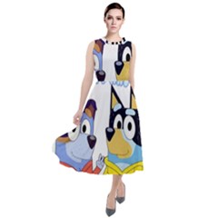 Stumpfest Bluey Round Neck Boho Dress by avitendut