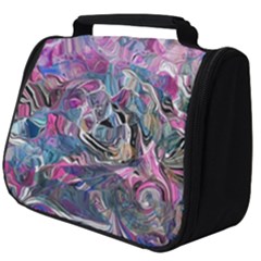 Pink Swirls Blend  Full Print Travel Pouch (big) by kaleidomarblingart