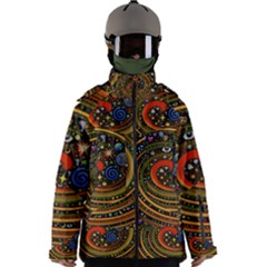 Swirl Vortex Emoji Cyclone Motion Art Men s Zip Ski And Snowboard Waterproof Breathable Jacket by Paksenen