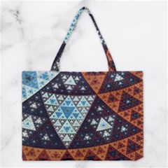 Fractal Triangle Geometric Abstract Pattern Medium Tote Bag by Cemarart