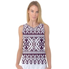 Illustration Ukrainian Folk Seamless Pattern Ornament Women s Basketball Tank Top by Proyonanggan