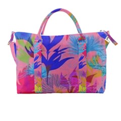 Pink And Blue Floral Carry-on Travel Shoulder Bag by Sparkle