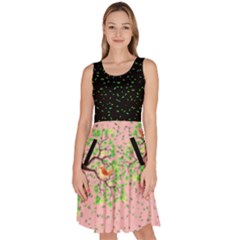 Leafy Sparrow Dress Black Top Pink Skirt  by JazzerSci