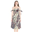 Paisley Print Musical Notes8 Shoulder Tie Bardot Midi Dress View1