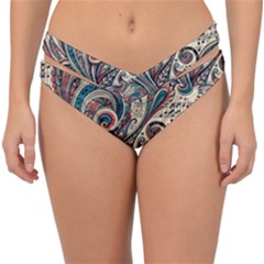 Paisley Print Musical Notes6 Double Strap Halter Bikini Bottoms by RiverRootz