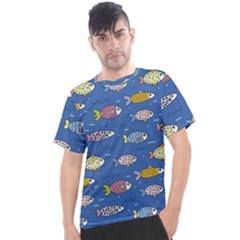 Sea Fish Blue Submarine Animals Patteen Men s Sport Top by Maspions