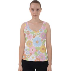 Pattern Background Vintage Floral Velvet Tank Top by Ndabl3x