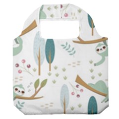 Pattern Sloth Woodland Premium Foldable Grocery Recycle Bag by Hannah976