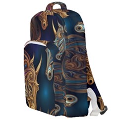 Pattern With Horses Double Compartment Backpack by 2607694a