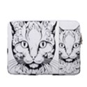 Cat - Artistic Paper Cut 14  Vertical Laptop Sleeve Case With Pocket View2