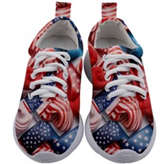 Us Presidential Election Colorful Vibrant Pattern Design  Kids Athletic Shoes by dflcprintsclothing