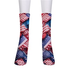 Us Presidential Election Colorful Vibrant Pattern Design  Crew Socks by dflcprintsclothing