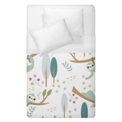 Pattern Sloth Woodland Duvet Cover (single Size) by Hannah976