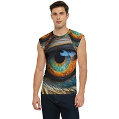 Eye Bird Feathers Vibrant Men s Raglan Cap Sleeve T-shirt by Hannah976