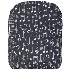 Chalk Music Notes Signs Seamless Pattern Full Print Backpack by Ravend