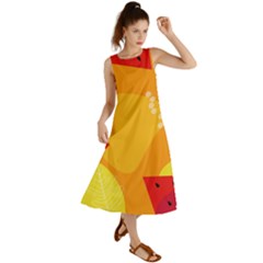 Watermelon Flower Summer Maxi Dress by Bedest