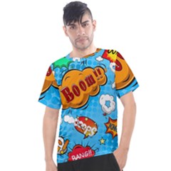 Comical Words Animals Comic Omics Crazy Graffiti Men s Sport Top by Bedest