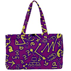 Background Doodles Math Canvas Work Bag by Bedest