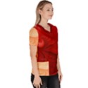 Lachs Kl Rotweissschwarz Kl Women s V-Neck Scrub Top View3