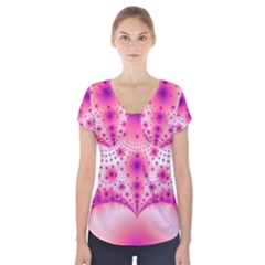 Pattern Short Sleeve Front Detail Top by 2607694c