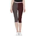 4 Farben Inside Out Lightweight Velour Capri Leggings  View1