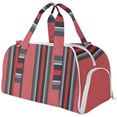 Rosa Grau Streifen Burner Gym Duffle Bag by 2607694c