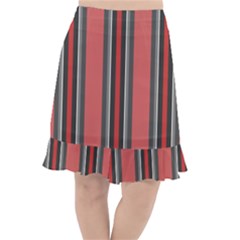 Rosa Grau Streifen Fishtail Chiffon Skirt by 2607694c