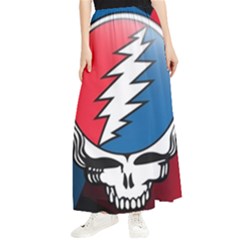 Grateful Dead Big Skull Maxi Chiffon Skirt by Bedest