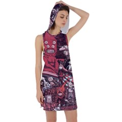 Adventure Time Cartoon Racer Back Hoodie Dress by Bedest