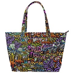 Graffiti Word Seamless Pattern Back Pocket Shoulder Bag  by Bedest