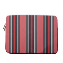 Dunkelrot4 Rosa Grau Streifen Dunkelrot3 14  Vertical Laptop Sleeve Case With Pocket