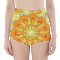 Sunshine-sunny-sun-abstract-yellow - High-waisted Bikini Bottoms by Ravend