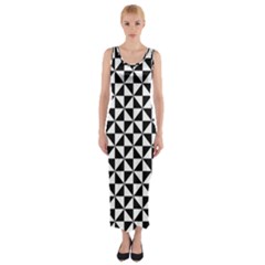 Triangle-pattern-simple-triangular Fitted Maxi Dress by Ket1n9