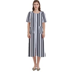 Barcode Pattern Women s Cotton Short Sleeve Nightgown by Ket1n9