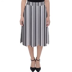 Barcode Pattern Classic Midi Skirt by Ket1n9